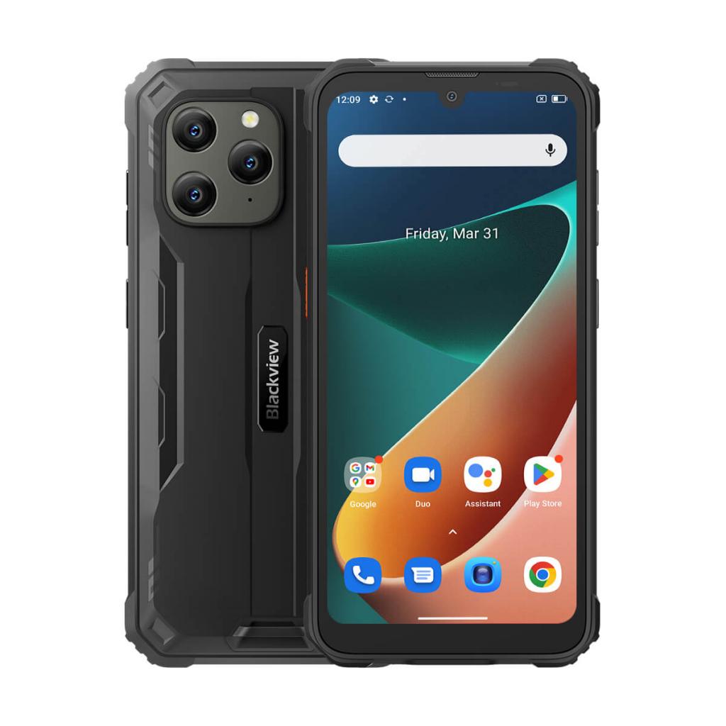 Blackview BV5300 pro schwarz Outdoor Smartphone Vorder- und Rückseite