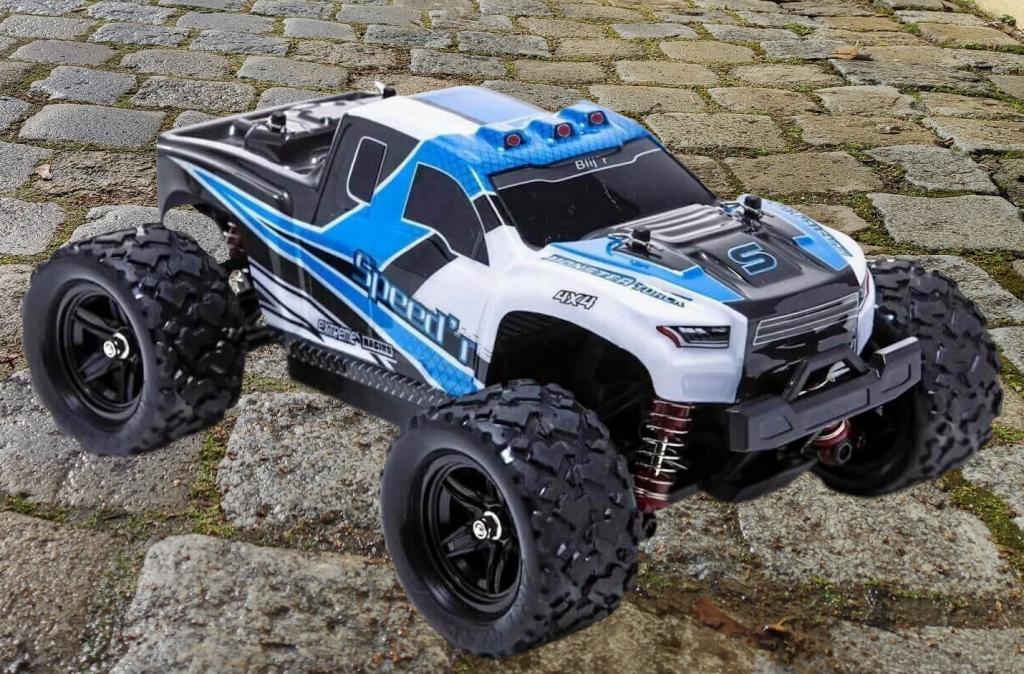 Blij´r Speed´r Blau ferngesteuertes RC Auto 45 km/h, 1:18, 2 Akkus, Allrad, 100m, Monstertruck