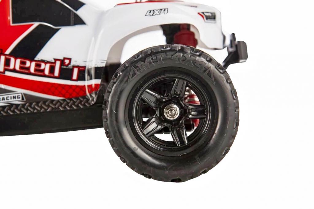 Blij´r Speed´r Rot ferngesteuerter RC Monstertruck 45 km/h, 1:18, 2 Akkus, Allrad, 100m, Funk Auto