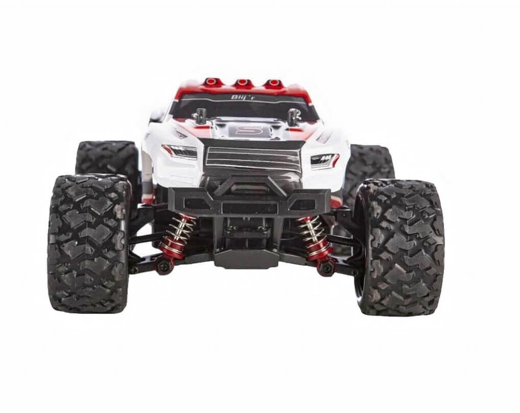 Blij´r Speed´r Rot ferngesteuerter RC Monstertruck 45 km/h, 1:18, 2 Akkus, Allrad, 100m, Funk Auto