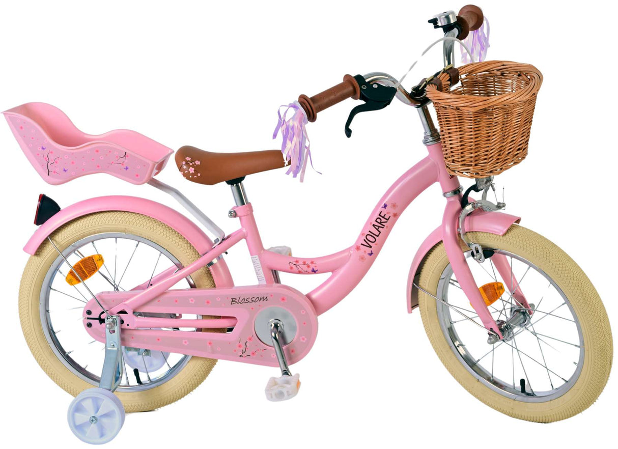 Volare Blossom Kinderfahrrad - Mädchen - 16 Zoll - Rosa