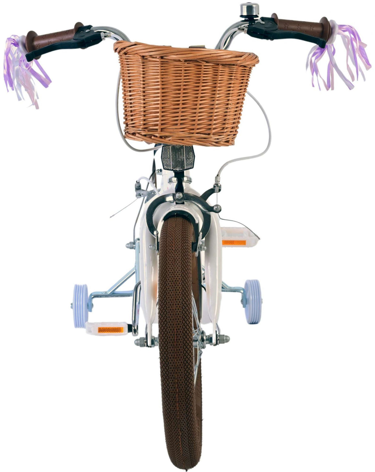 Volare Blossom Kinderfahrrad - Mädchen - 16 Zoll - Weiß - Zweihandbremsen