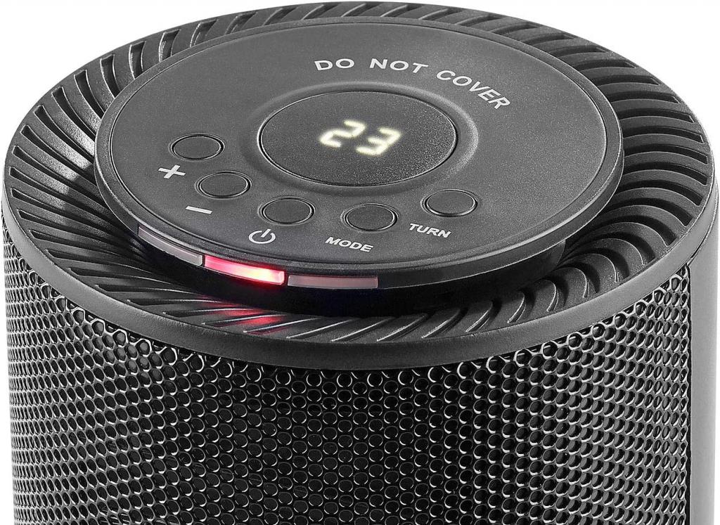 Carlo Milano Keramiklüfter Digitaler Keramik-Tisch-Heizlüfter, 3 Stufen & Oszillation, 1.200 Watt