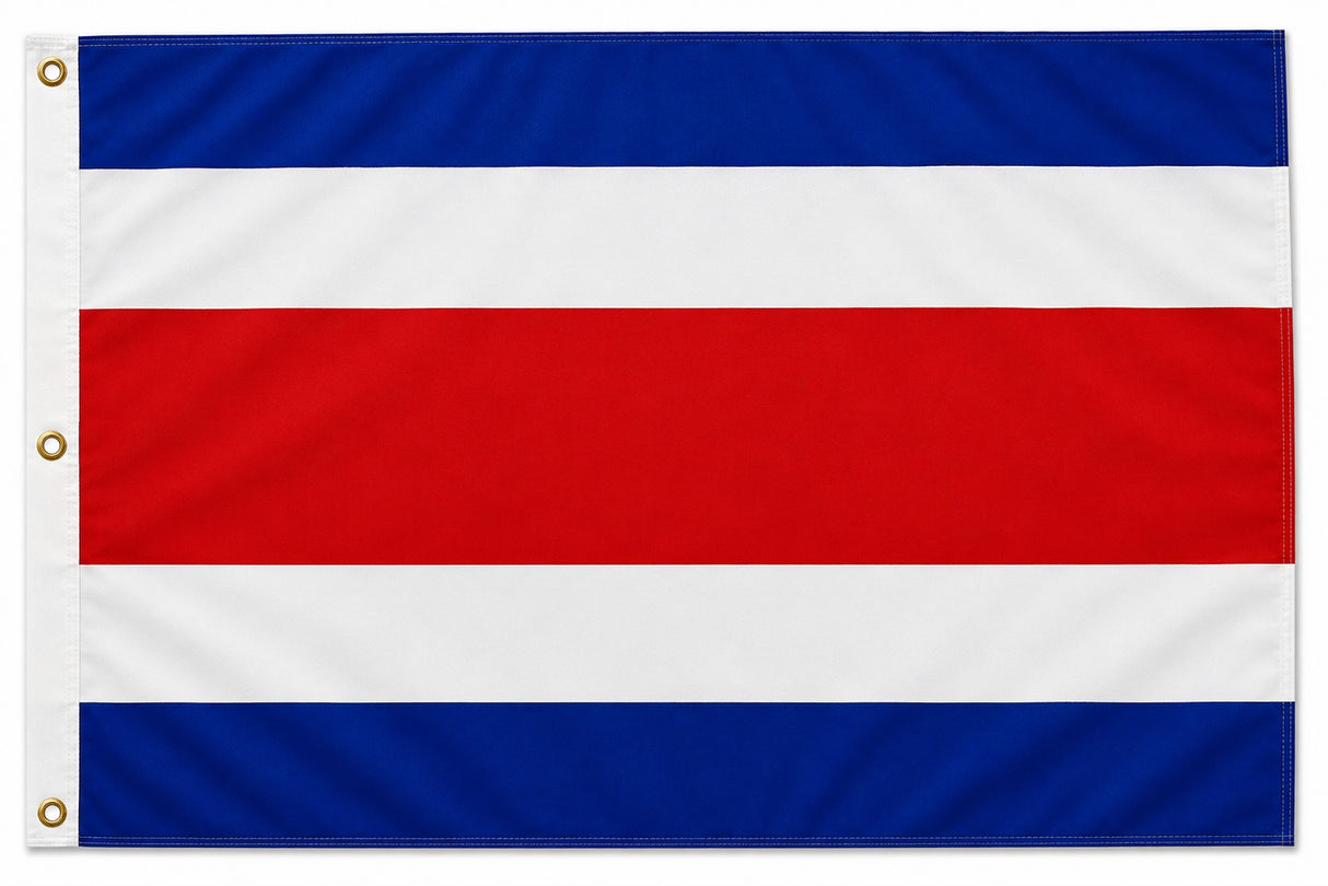 Flagge Costa Rica 90 x 150 cm Fahne mit 2 Ösen 100g/m² Stoffgewicht Hissflagge Hissen