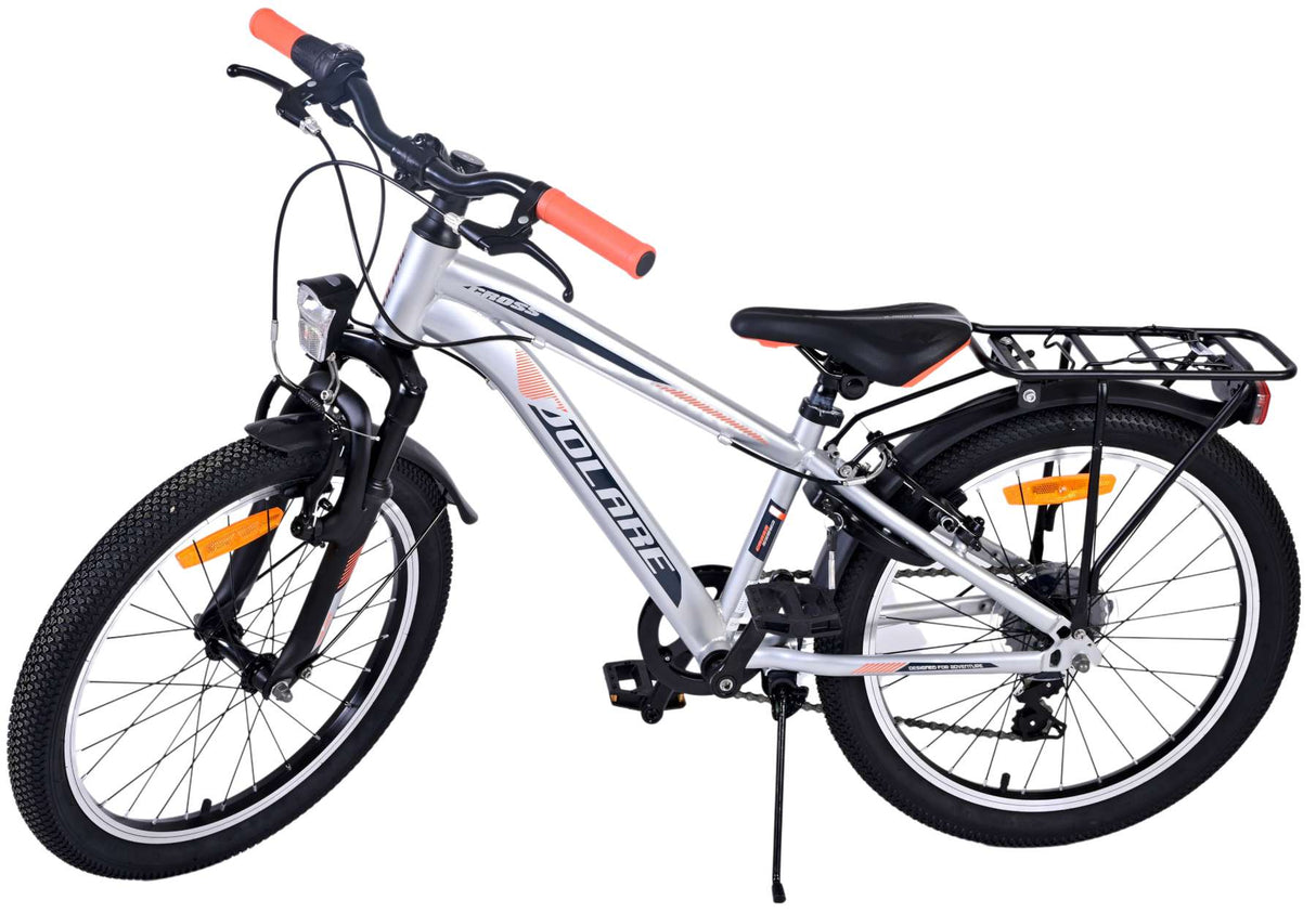 Volare Cross Kinderfahrrad - Jungen - 20 Zoll - Silber , 6 Gänge