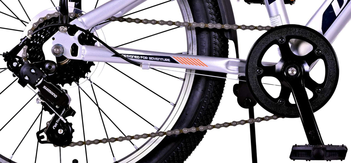 Volare Cross Kinderfahrrad - Jungen - 20 Zoll - Silber , 6 Gänge
