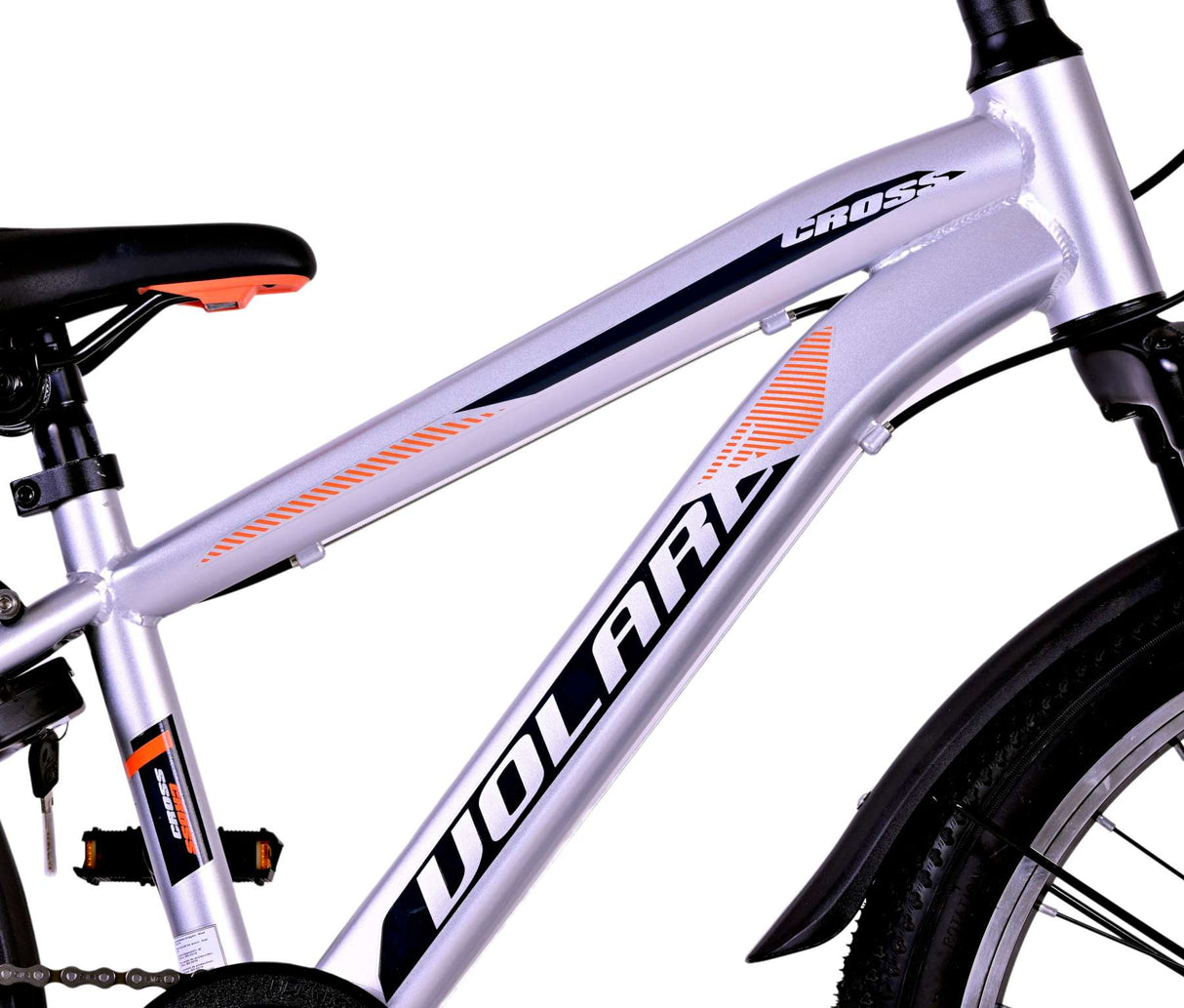 Volare Cross Kinderfahrrad - Jungen - 20 Zoll - Silber , 6 Gänge