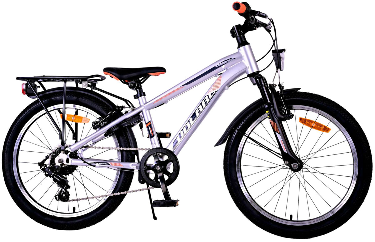 Volare Cross Kinderfahrrad - Jungen - 20 Zoll - Silber , 6 Gänge