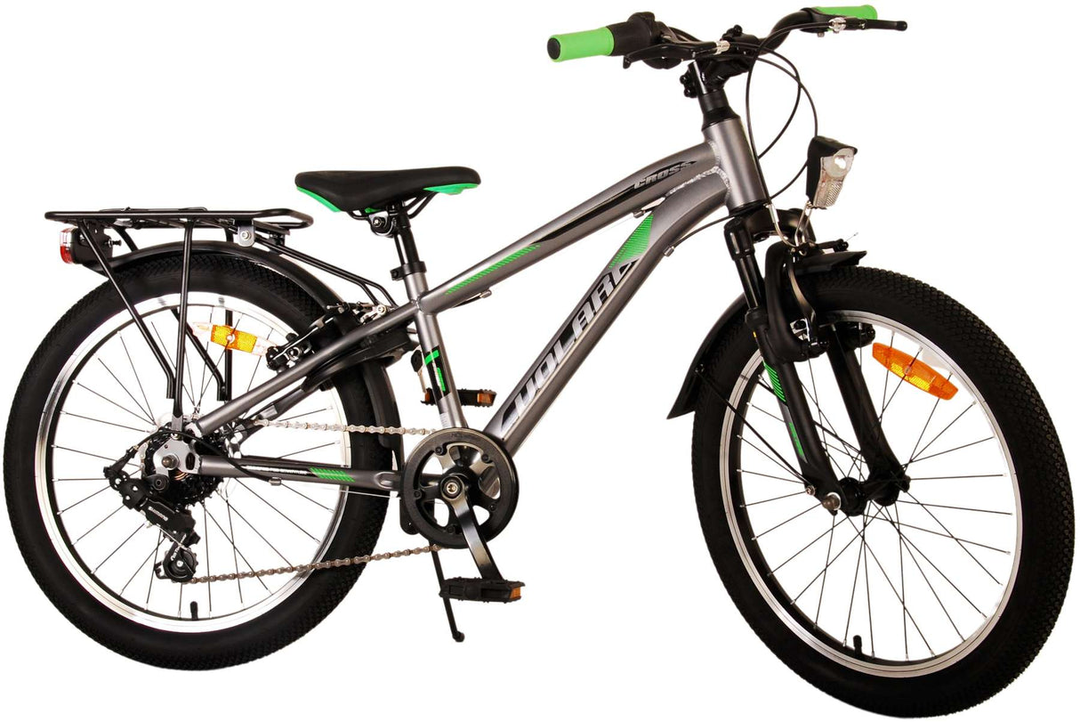 Volare Cross Kinderfahrrad - Jungen - 20 Zoll - dunkelgrau - 6 Gänge