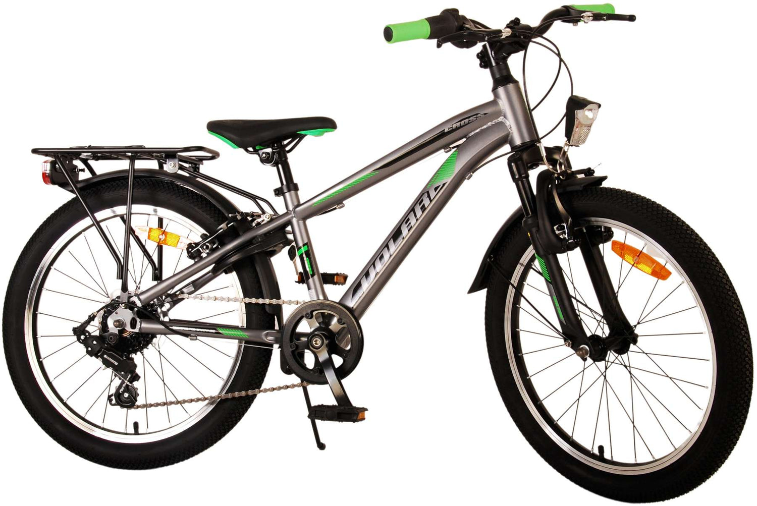 Volare Cross Kinderfahrrad - Jungen - 20 Zoll - dunkelgrau - 6 Gänge