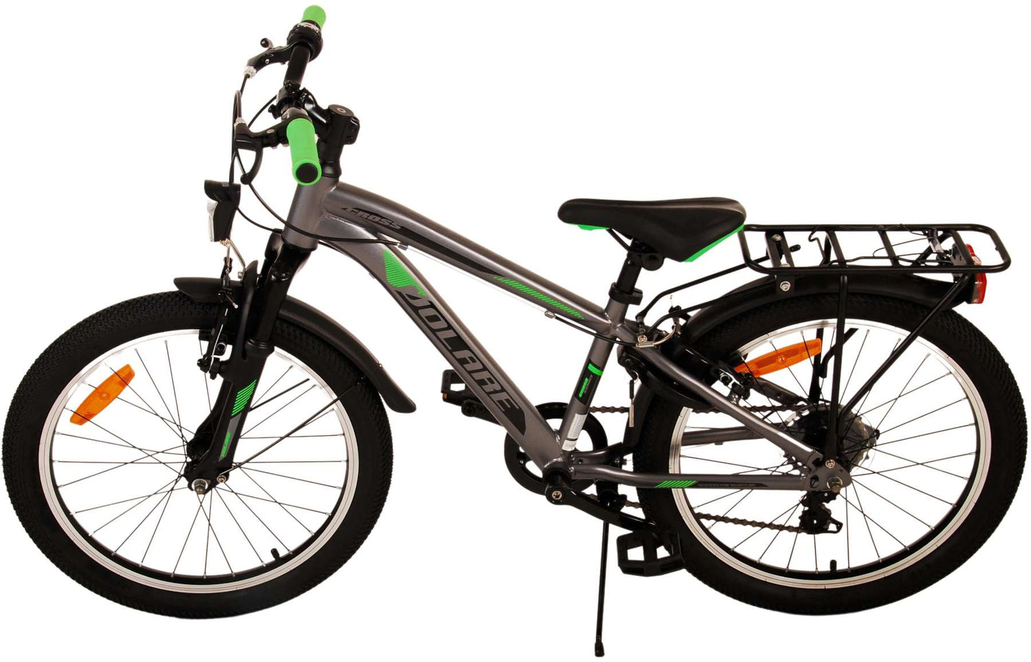 Volare Cross Kinderfahrrad - Jungen - 20 Zoll - dunkelgrau - 6 Gänge