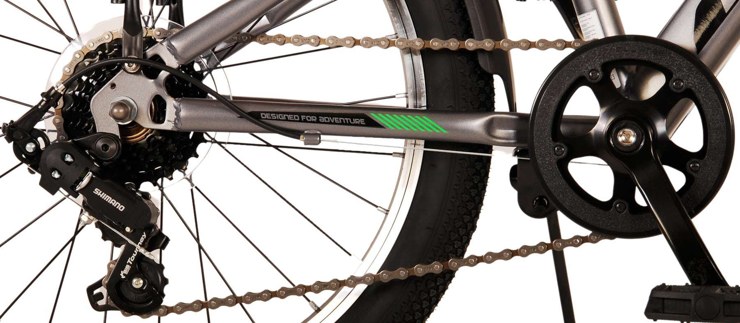 Volare Cross Kinderfahrrad - Jungen - 20 Zoll - dunkelgrau - 6 Gänge