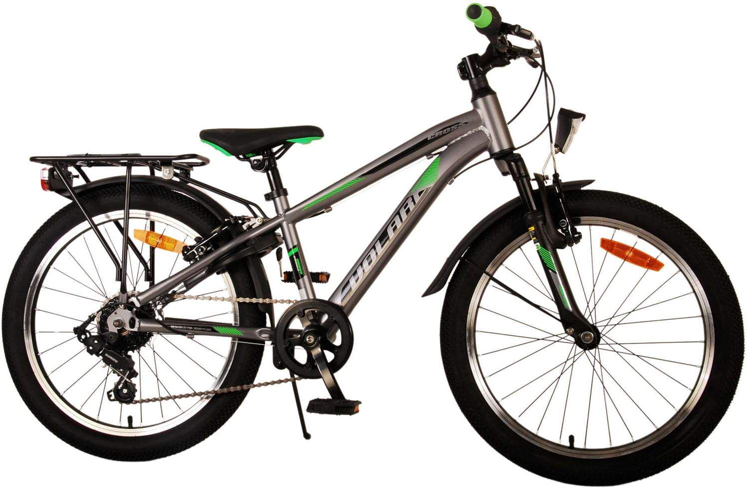 Volare Cross Kinderfahrrad - Jungen - 20 Zoll - dunkelgrau - 6 Gänge