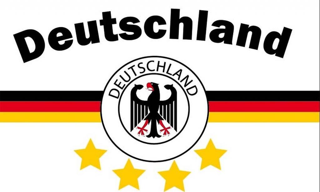 Flagge Deutschland 17 WEISS 4 STERNE 90 x 150 cm mit 2 Messingösen
