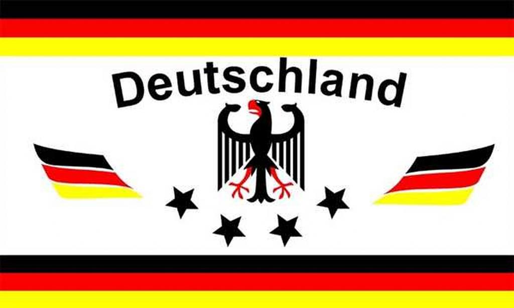 Flagge DEUTSCHLAND 1 Fußball 4 STERNE weiß 90 x 150 cm