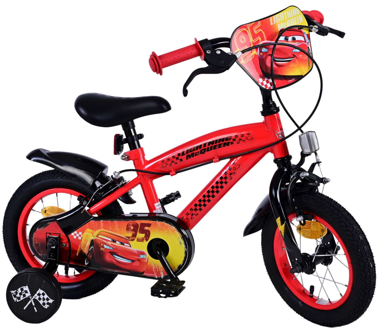 Volare Disney Cars 12-Zoll-Kinderfahrrad mit zwei Handbremsen - Sicherheit, Komfort und Spaß in einem!