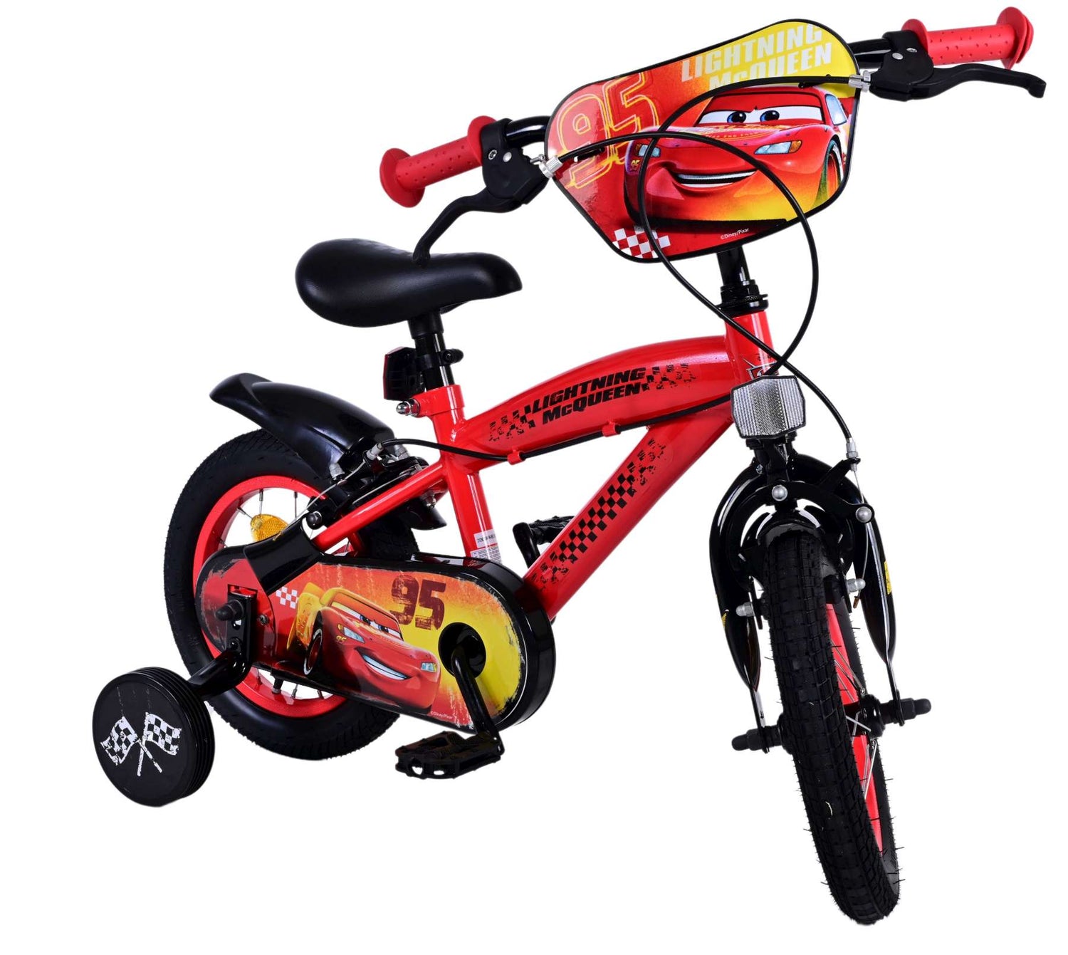 Volare Disney Cars 12-Zoll-Kinderfahrrad mit zwei Handbremsen - Sicherheit, Komfort und Spaß in einem!