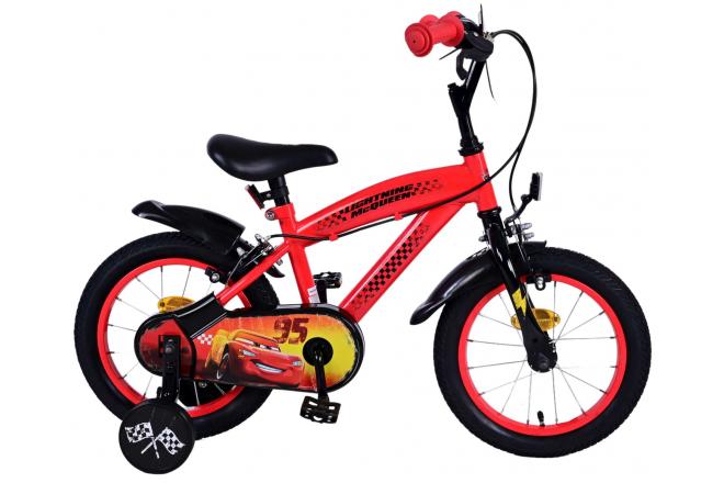 Volare Disney Cars 14-Zoll-Kinderfahrrad Rot mit zwei Handbremsen - Sicherheit, Komfort und langanhaltende Freude!