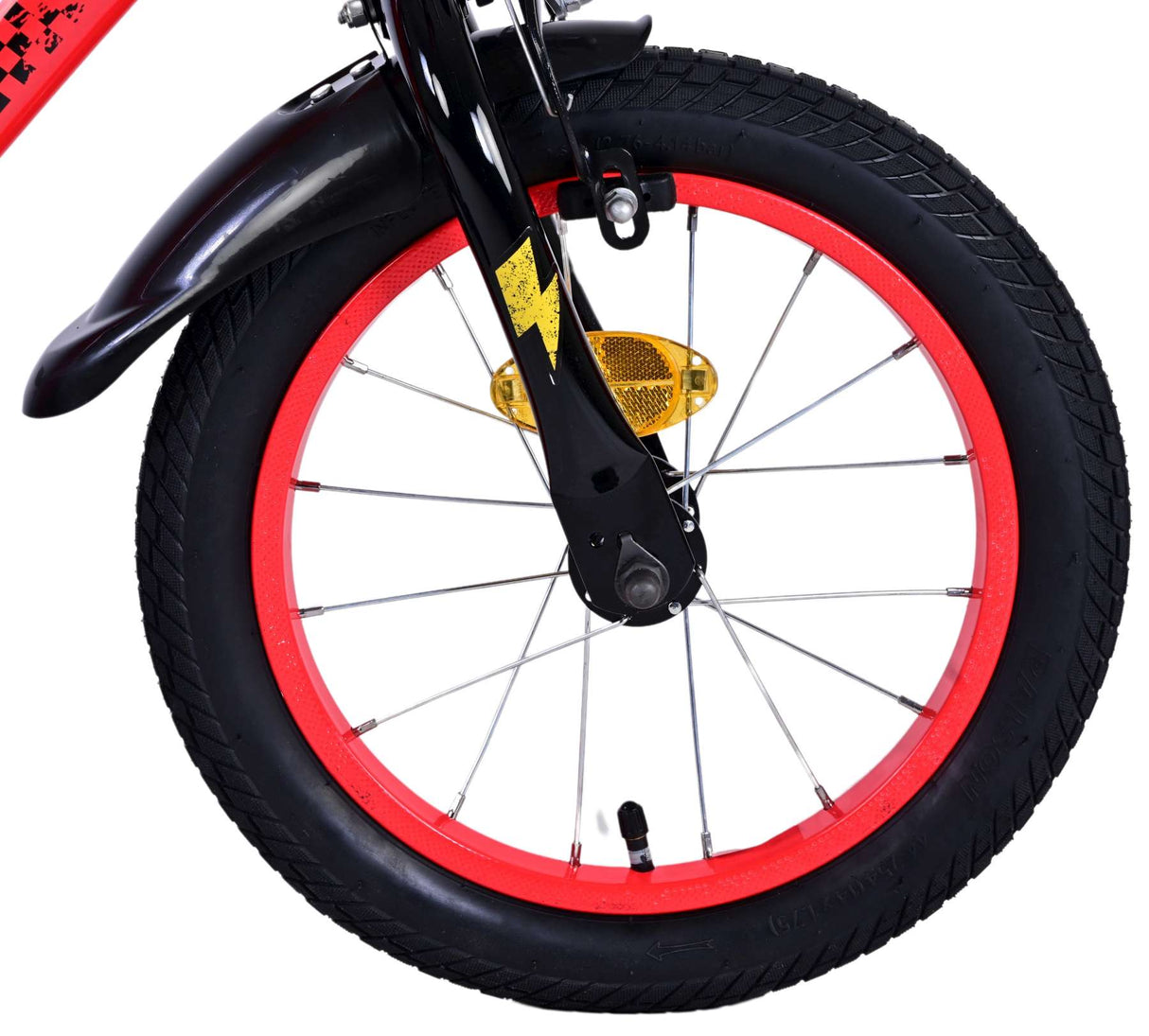 Volare Disney Cars 14-Zoll-Kinderfahrrad Rot mit zwei Handbremsen - Sicherheit, Komfort und langanhaltende Freude!