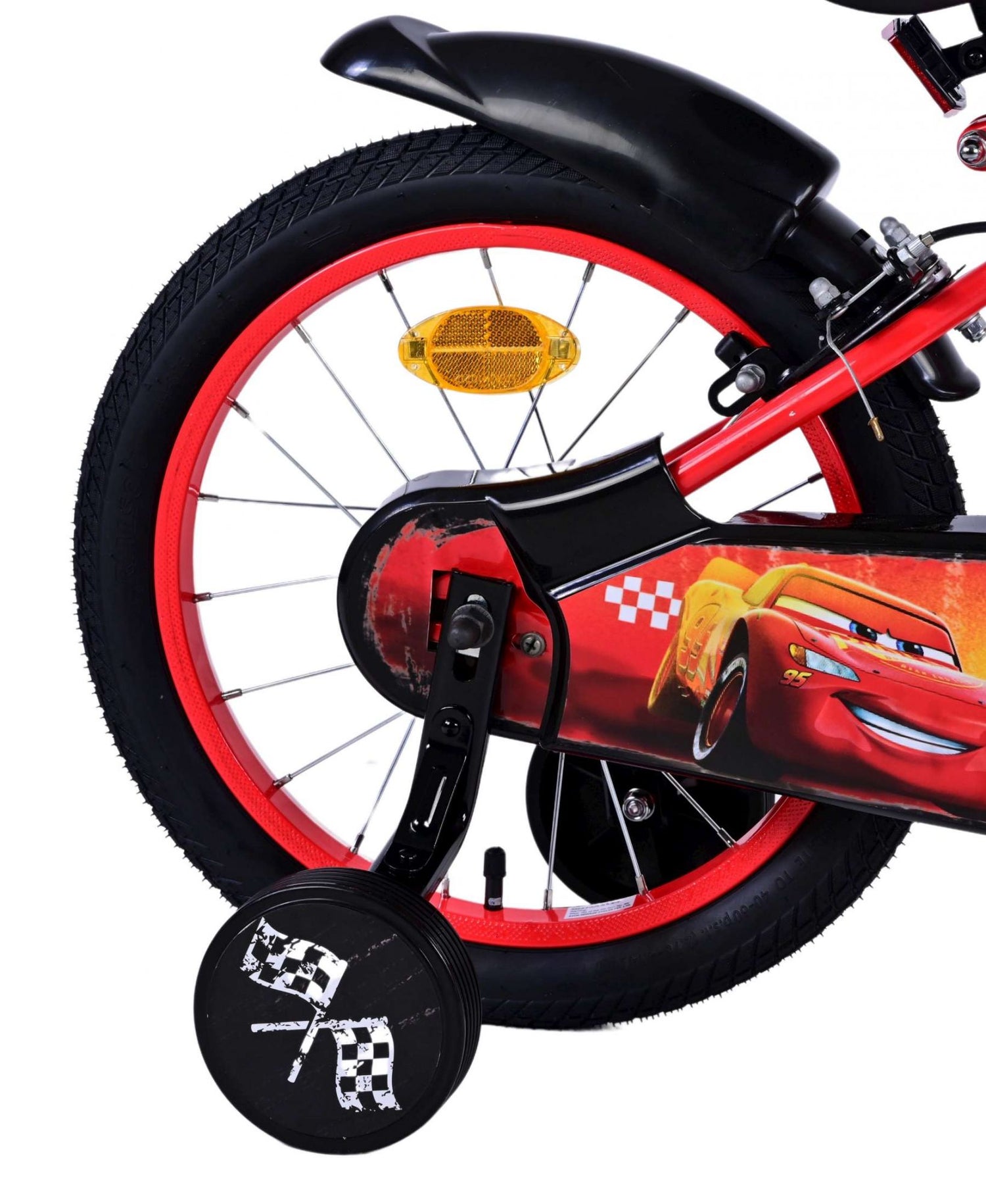 Volare Disney Cars 16 Zoll Kinderfahrrad Rot mit zwei Handbremsen - Sicherheit, Komfort und Spaß in einem!