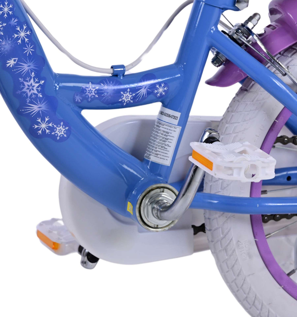 Volare Disney Frozen 2 Kinderfahrrad - Mädchen - 14 Zoll - Blau/Lila - Zweihandbremsen