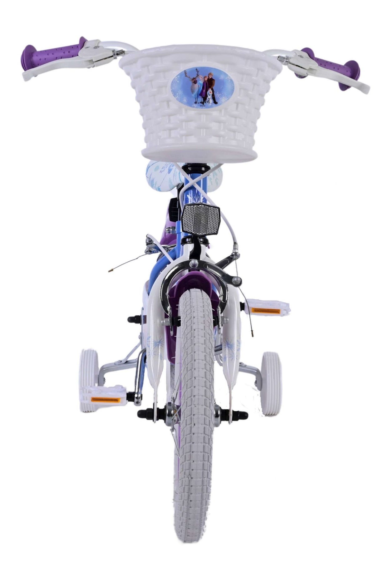 Volare Disney Frozen 2 Kinderfahrrad - Mädchen - 14 Zoll - Blau/Lila - Zweihandbremsen