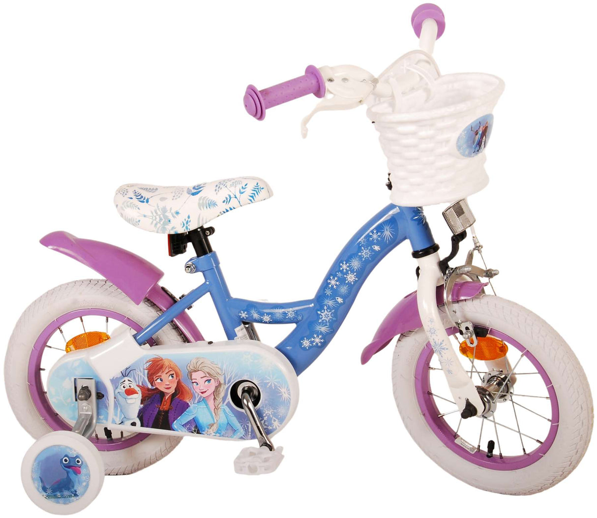 Volare Disney Frozen 2 Kinderfahrrad - Mädchen - 30 cm - Blau / Lila - 12 Zoll
