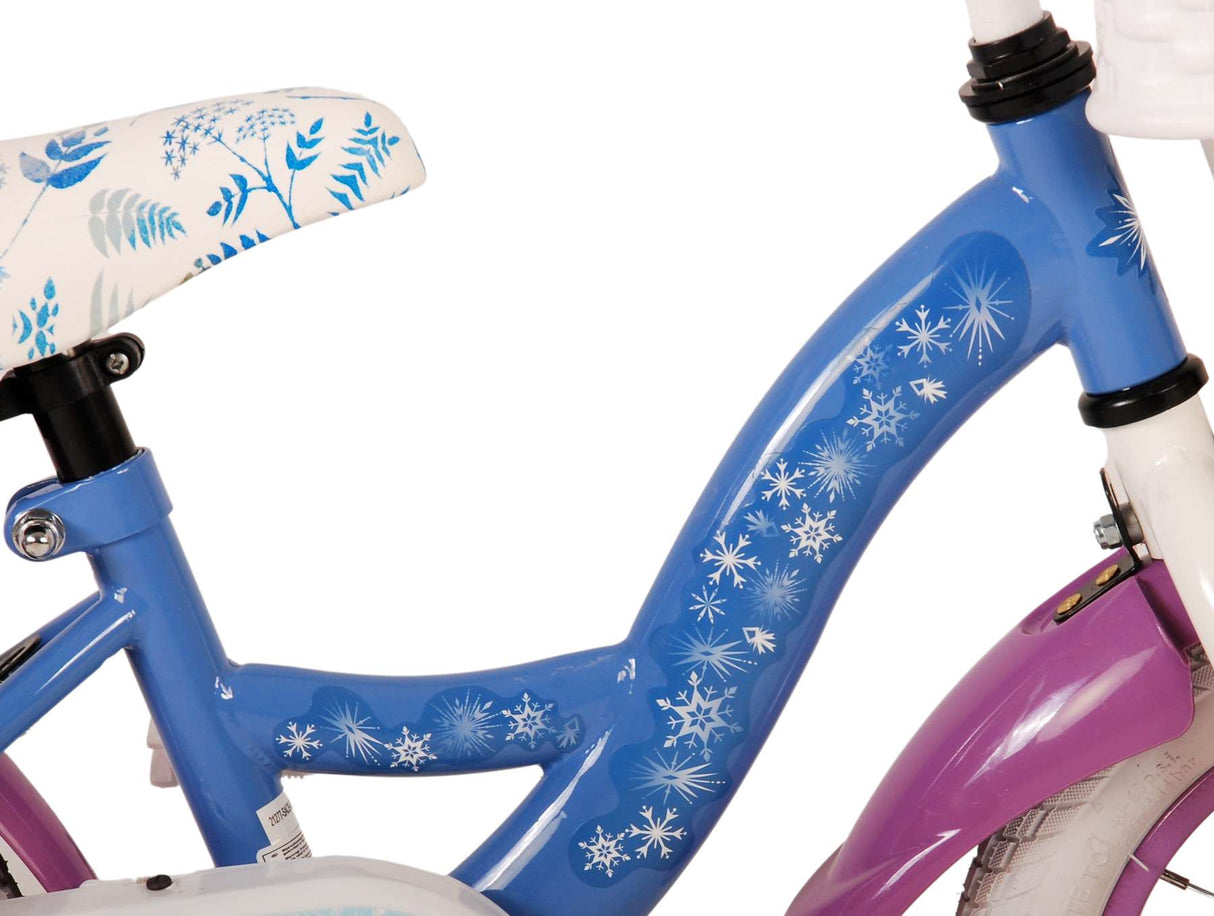 Volare Disney Frozen 2 Kinderfahrrad - Mädchen - 12 Zoll - Blau / Lila