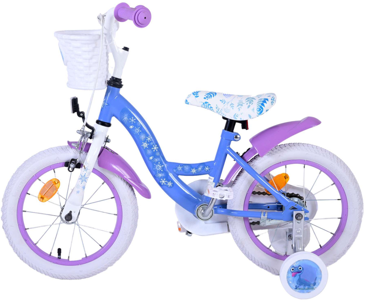 Volare Disney Frozen 2 Kinderfahrrad - Mädchen - 14 inch - Blau / Lila