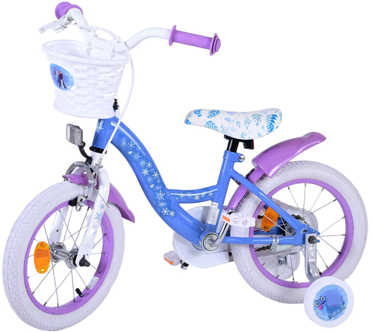 Volare Disney Frozen 2 Kinderfahrrad - Mädchen - 14 zoll- Blau / Lila