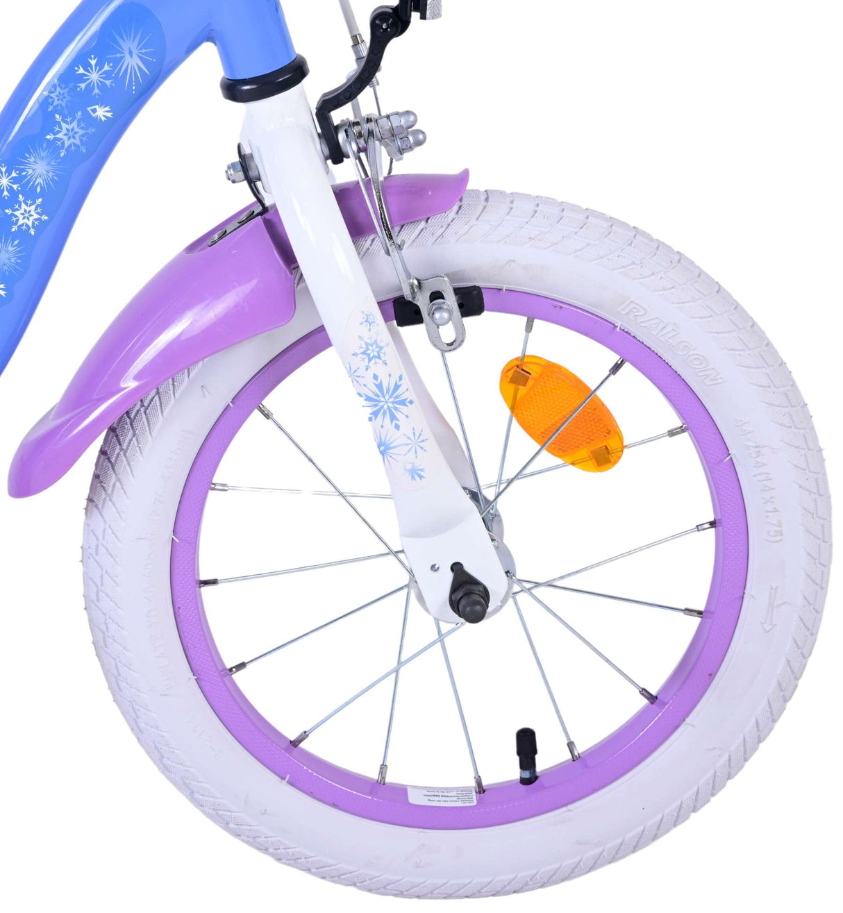 Volare Disney Frozen 2 Kinderfahrrad - Mädchen - 14 zoll- Blau / Lila