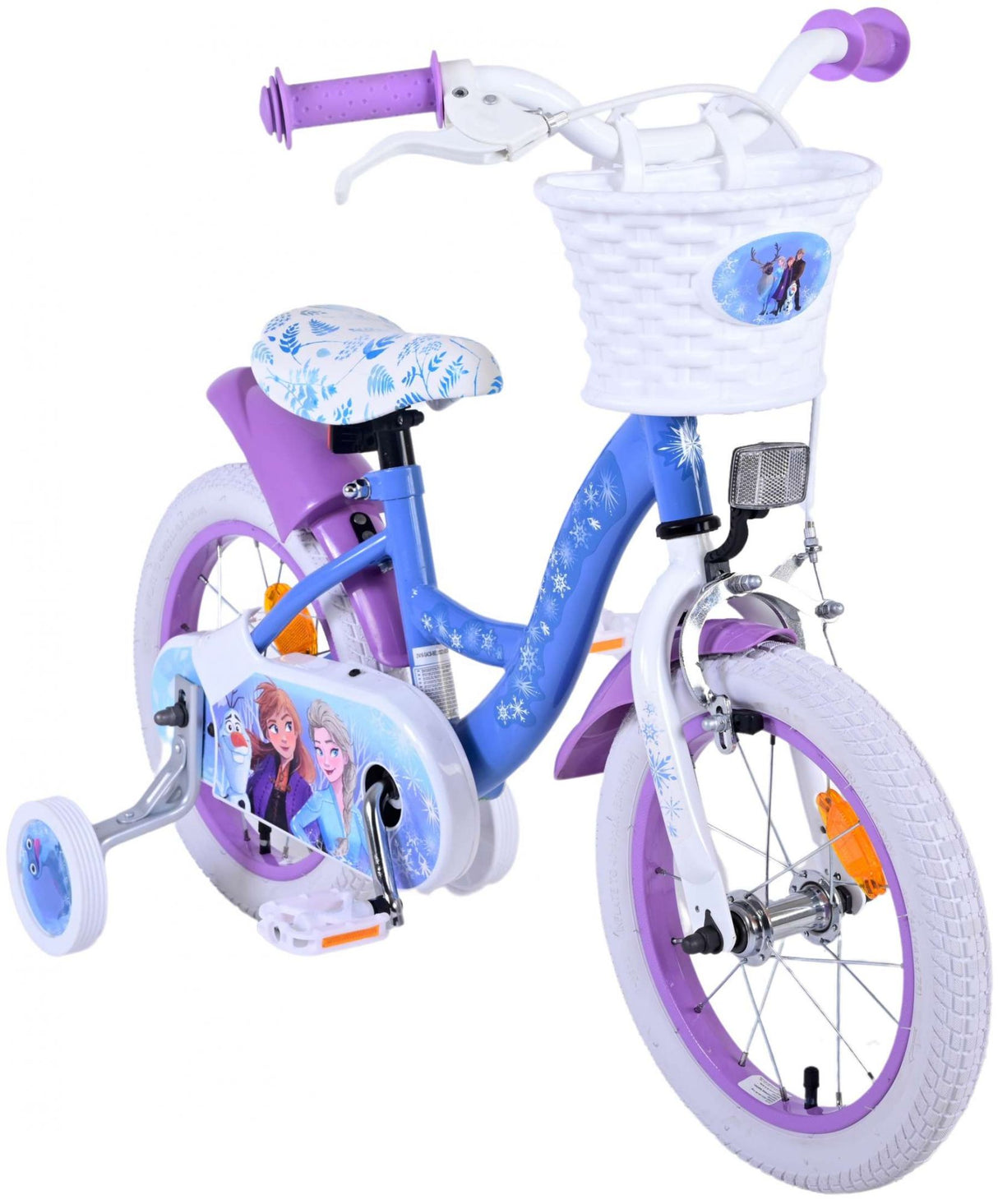 Volare Disney Frozen 2 Kinderfahrrad - Mädchen - 14 inch - Blau / Lila