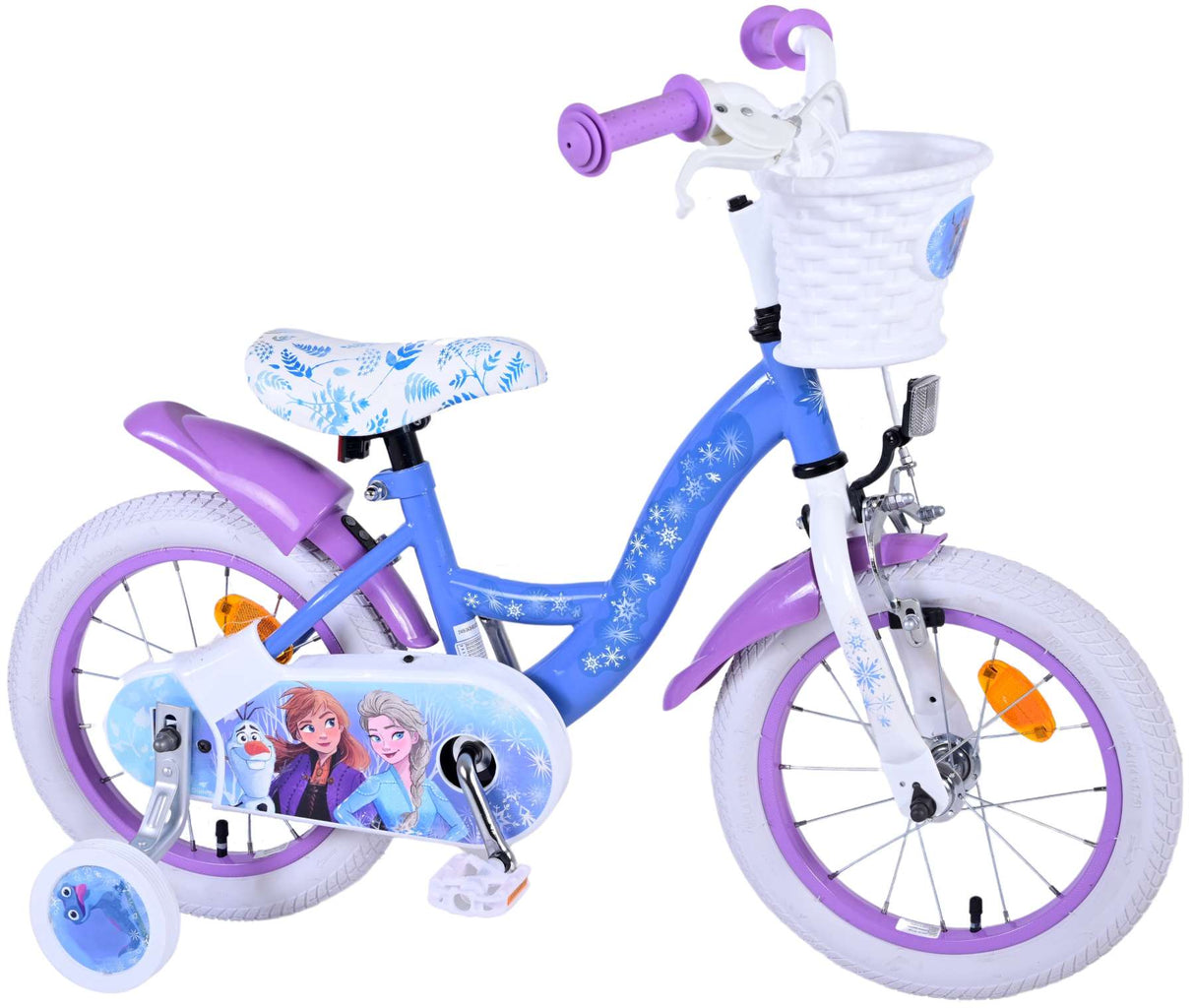 Volare Disney Frozen 2 Kinderfahrrad - Mädchen - 14 zoll- Blau / Lila