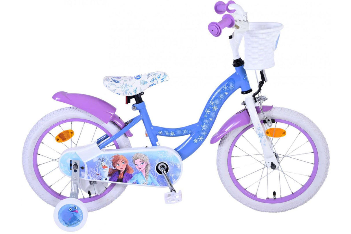 Volare Disney Frozen 2 Kinderfahrrad - Mädchen - 16 Zoll - Blau / Lila