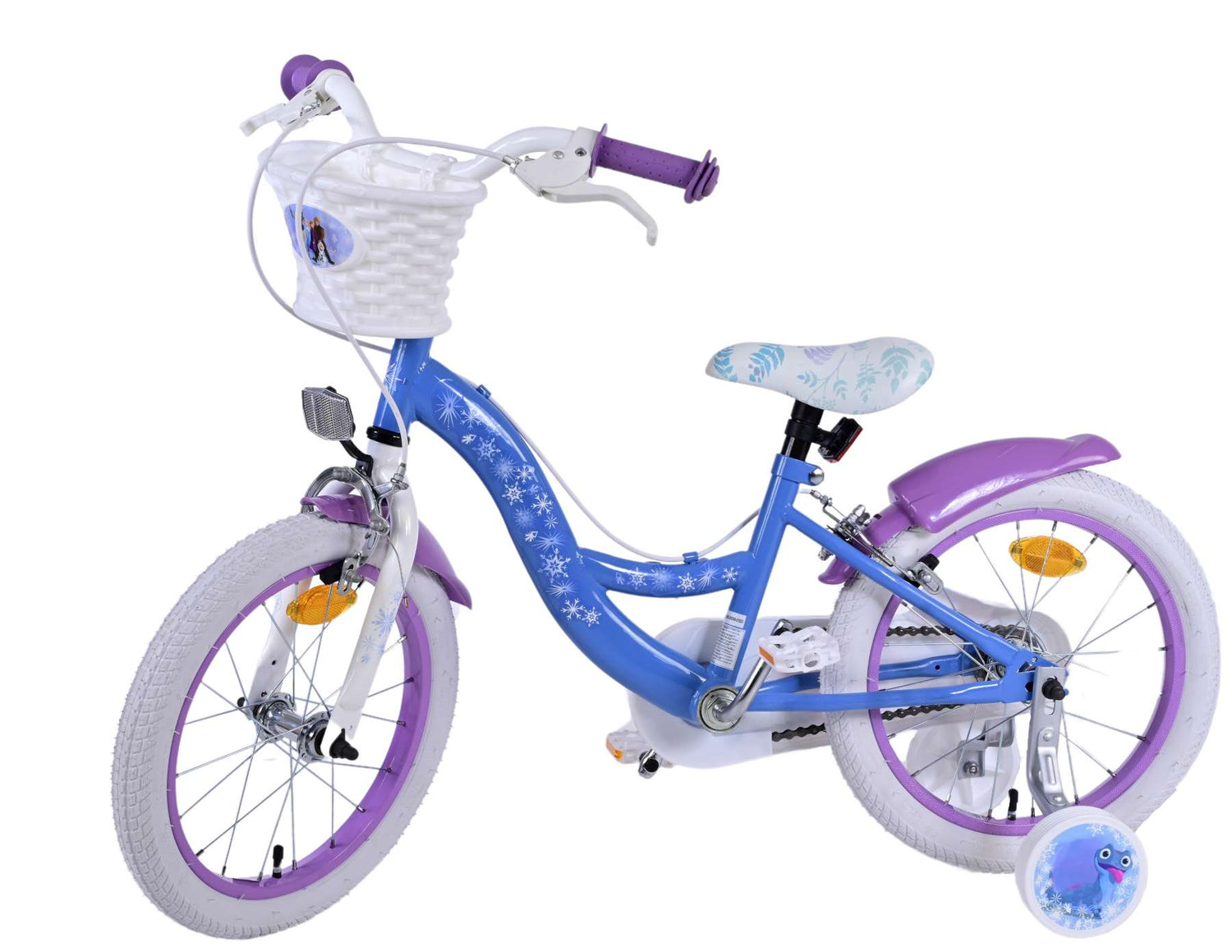 Disney Frozen 2 Kinderfahrrad - Mädchen - 16 Zoll - Blau/Lila - Zweihandbremsen