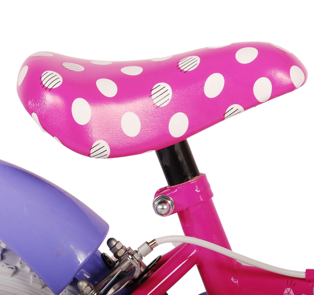 Volare Disney Minnie Cutest Ever Kinderfahrrad - 12 Zoll - Pink - 2 Handbremsen, abnehmbare Stützräder, offiziell lizenziertes Produkt