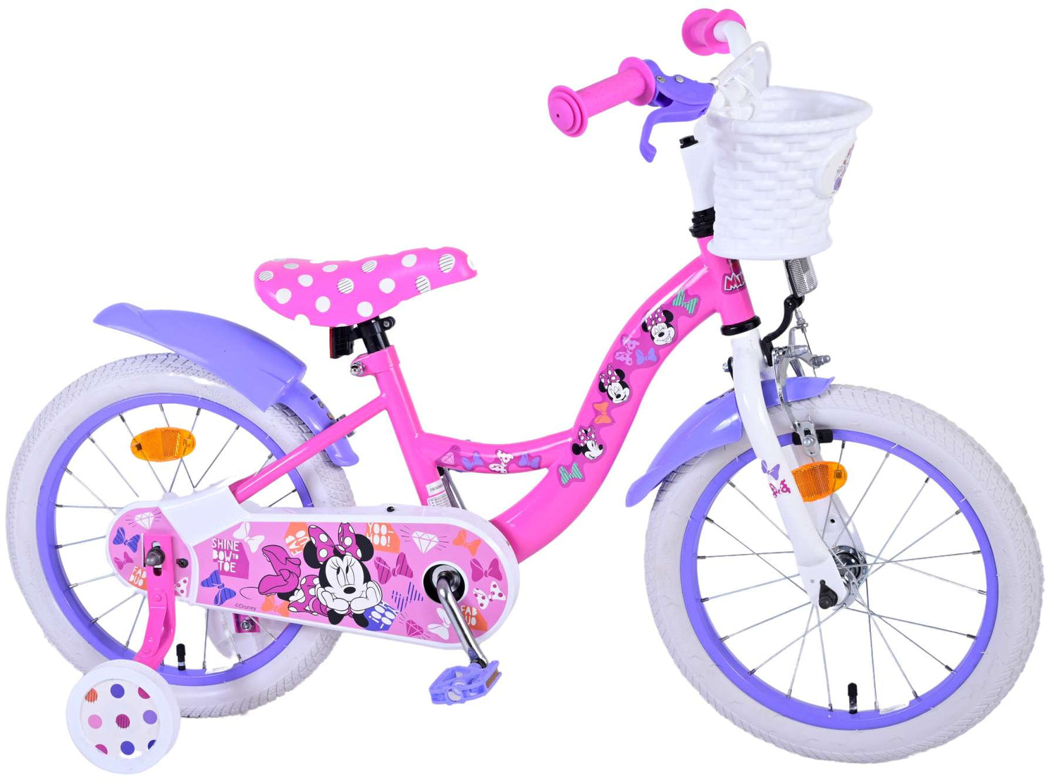Volare Disney Minnie Cutest Ever! Kinderfahrrad - Mädchen - 16 Zoll - Rosa