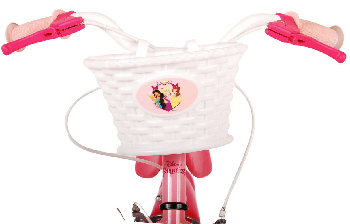 Volare Disney Princess 14 Zoll Kinderfahrrad Pink mit zwei Handbremsen - Sicherheit, Komfort und Spaß in einem!