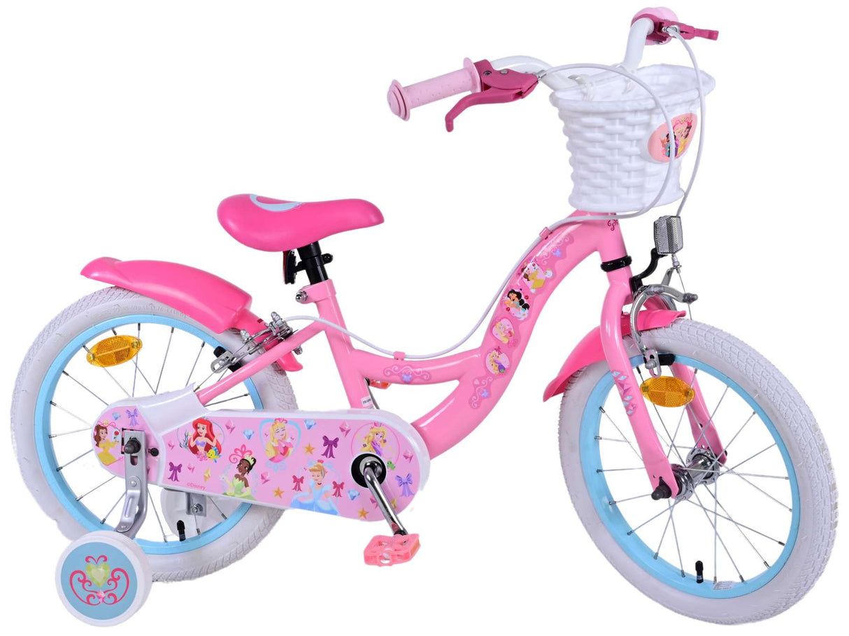 Volare Disney Princess Kinderfahrrad - Mädchen - 16 Zoll - Rosa - Zwei-Hand-Bremsen