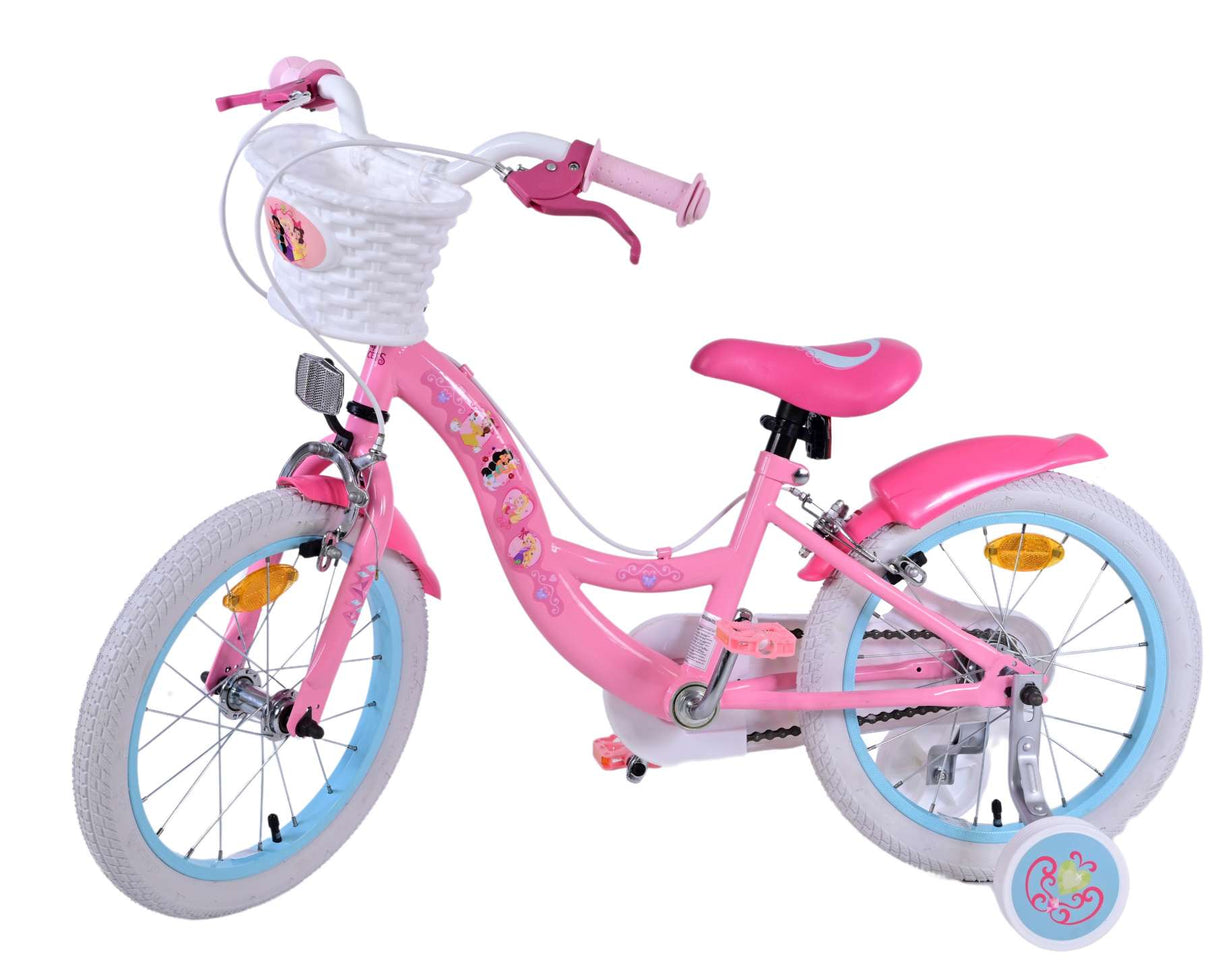 Volare Disney Princess 16 Zoll Kinderfahrrad Pink - Sicherheit, Komfort und Spaß in einem!