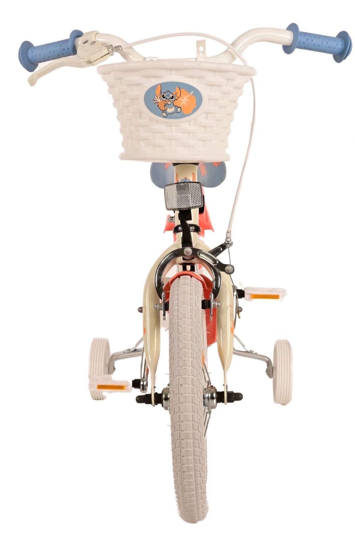 Volare Disney Stitch Kinderfahrrad - Mädchen - 14 Zoll - Creme Koralle Blau