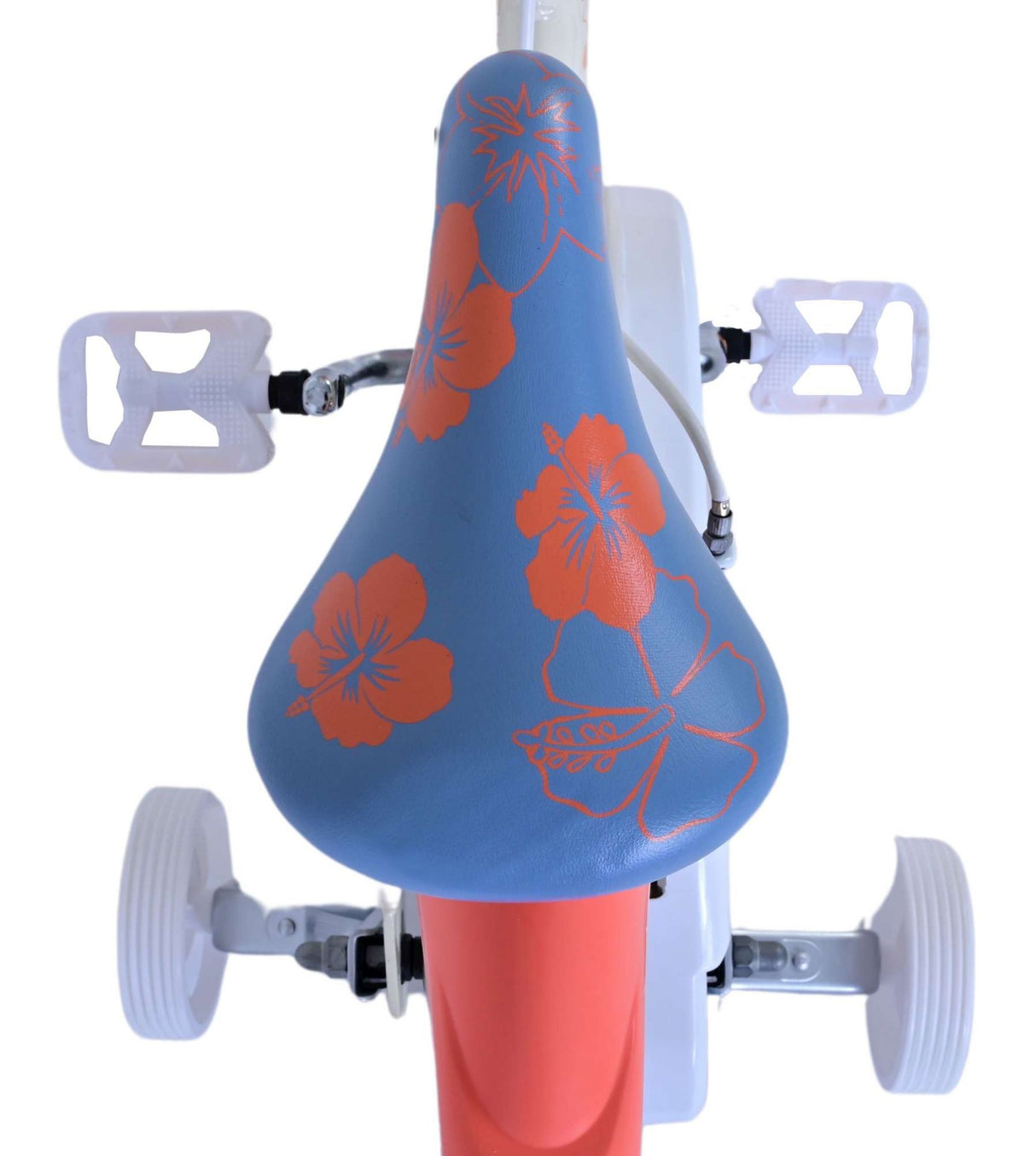 Volare Disney Stitch Kinderfahrrad - Mädchen - 14 Zoll - Creme Koralle Blau - Zweihandbremsen