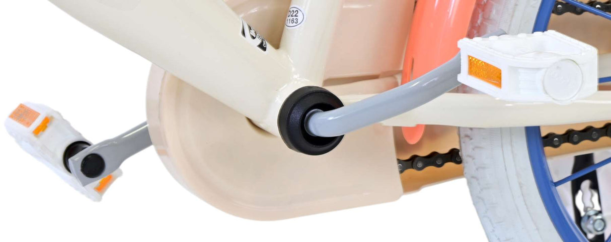 Volare Disney Stitch Kinderfahrrad für Mädchen - 16 Zoll in Creme Koralle Blau mit Handbremsen