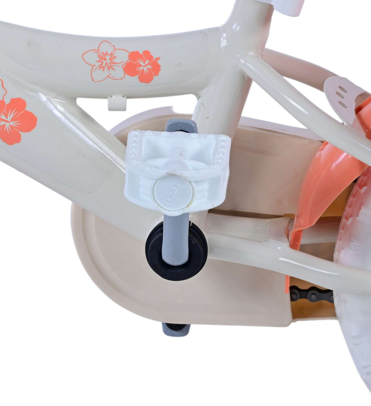 Volare Disney Stitch Kinderfahrrad für Mädchen - 12 Zoll in Creme, Koralle und Blau