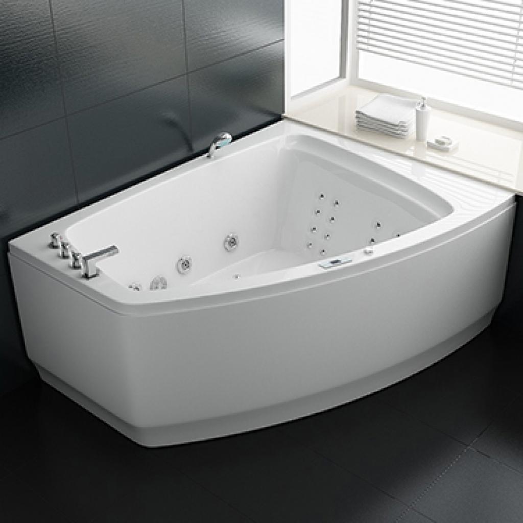 PureHaven Whirlpool 180x140 cm Reinigungsprogramm & Lichttherapie modernes Design Wasserfall 12 Hydrojets Bluetooth-fähiges Soundsystem