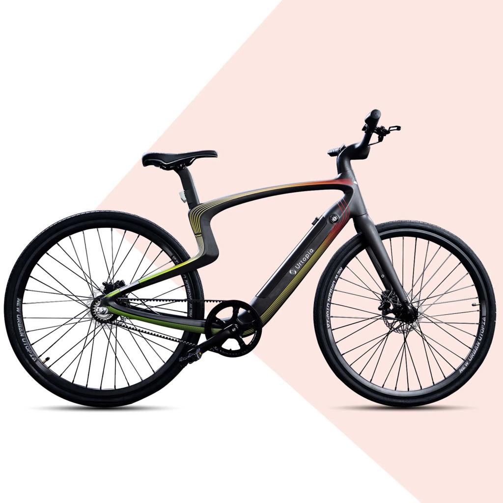 NewUrtopia Smartes Carbon E-Bike Rainbow Gr. M 35Nm Blinker Anti Diebstahl Navi App Sprachsteuerung