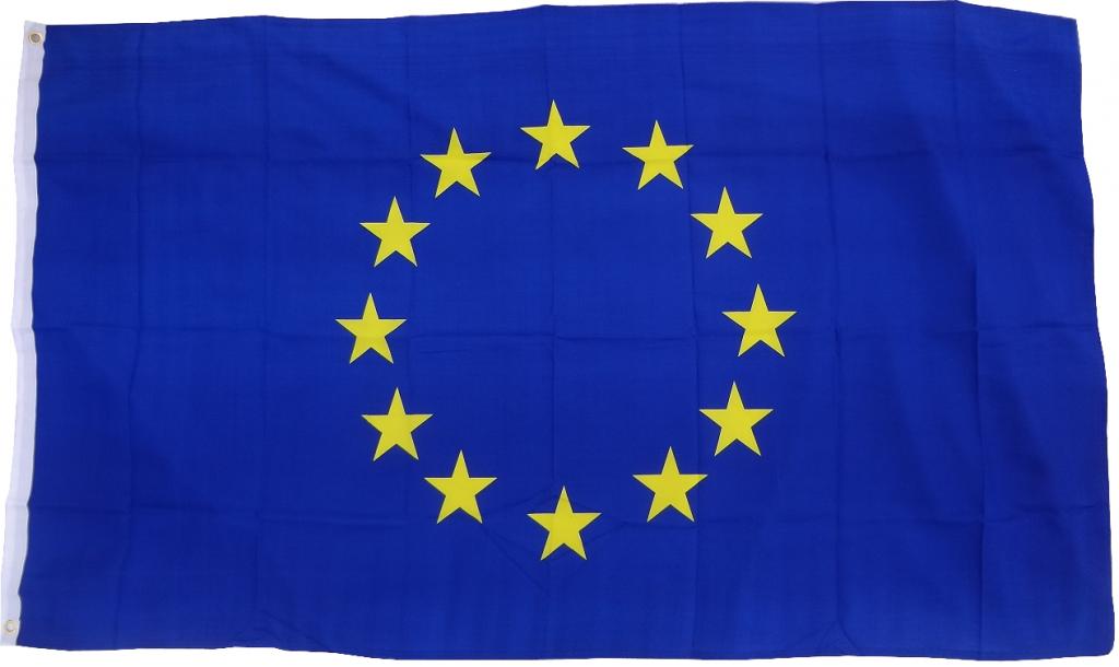 Flagge Europa 90 x 150 cm Fahne mit 2 Ösen 100g/m² Stoffgewicht Europa