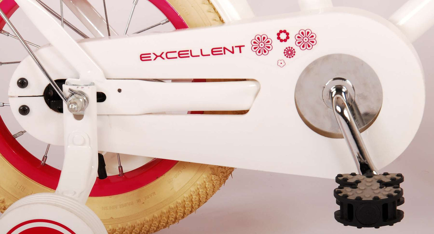 Volare Excellent Kinderfahrrad - Mädchen - 12 Zoll - Weiß