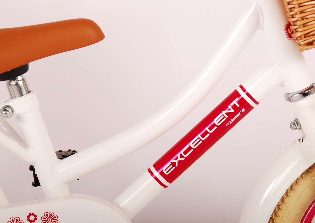 Volare Excellent Kinderfahrrad - Mädchen - 12 Zoll - Weiß