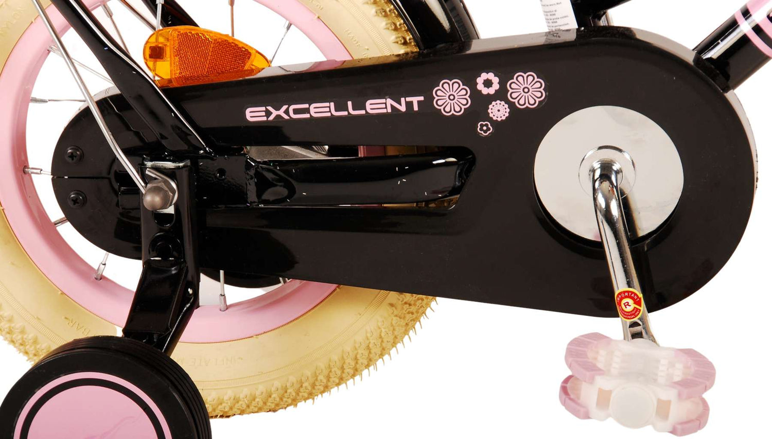 Volare Excellent Kinderfahrrad - Mädchen - 12 Zoll - Schwarz